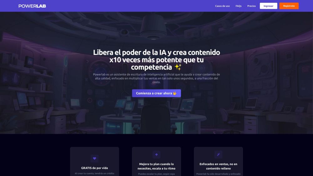 Powerlab website screenshot
