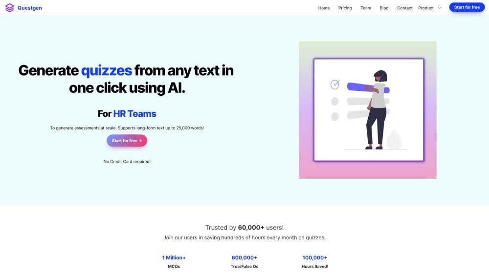 Questgen Ai website screenshot