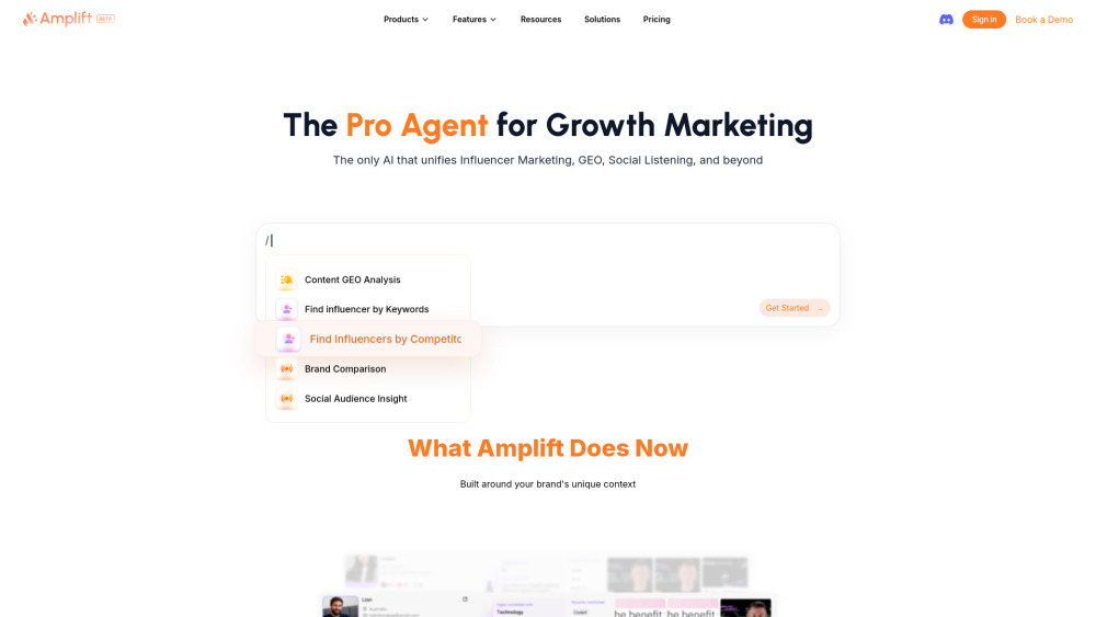 Amplift Ai website screenshot