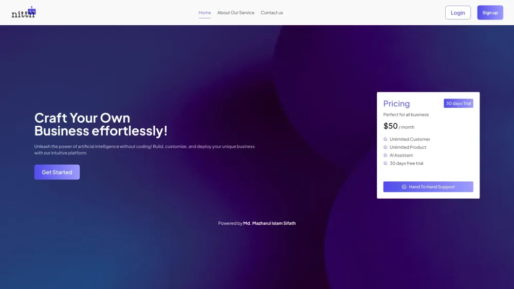 N website screenshot