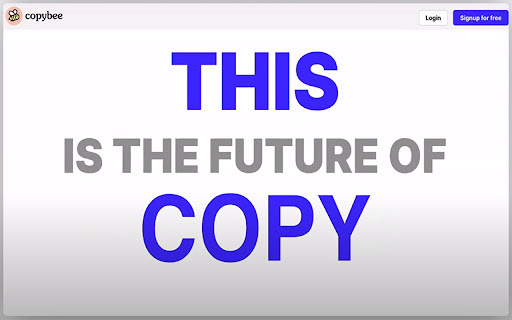 Copybee Ai website screenshot