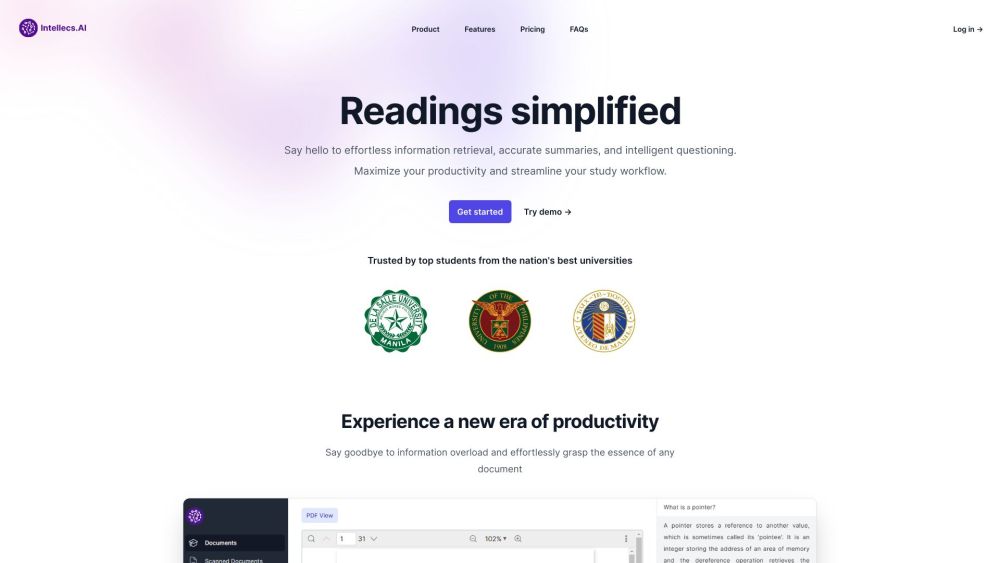 Intellecs Ai website screenshot