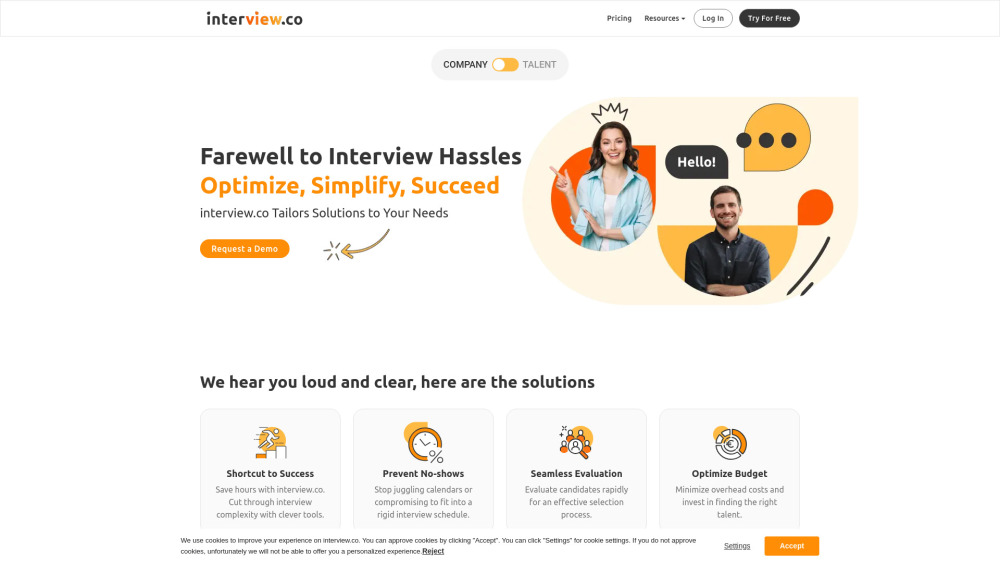 Interview Co website screenshot