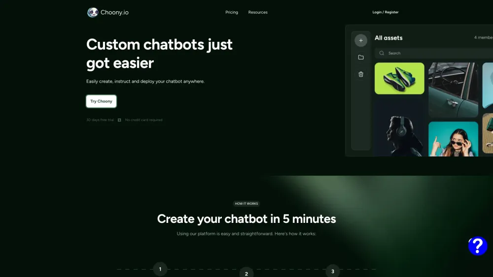 Choony website screenshot