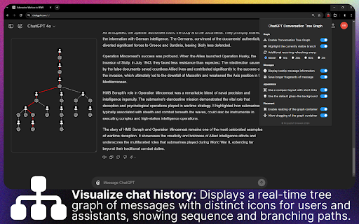 Chatgpt Conversation Tree Graph Visualizer Dynamic Interactive History website screenshot