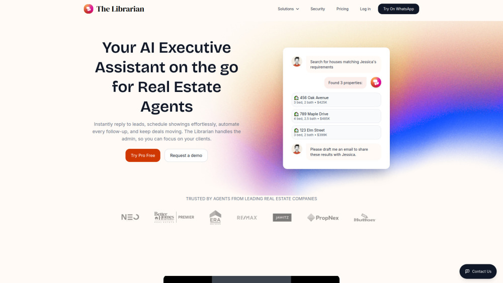 Thelibrarian website screenshot