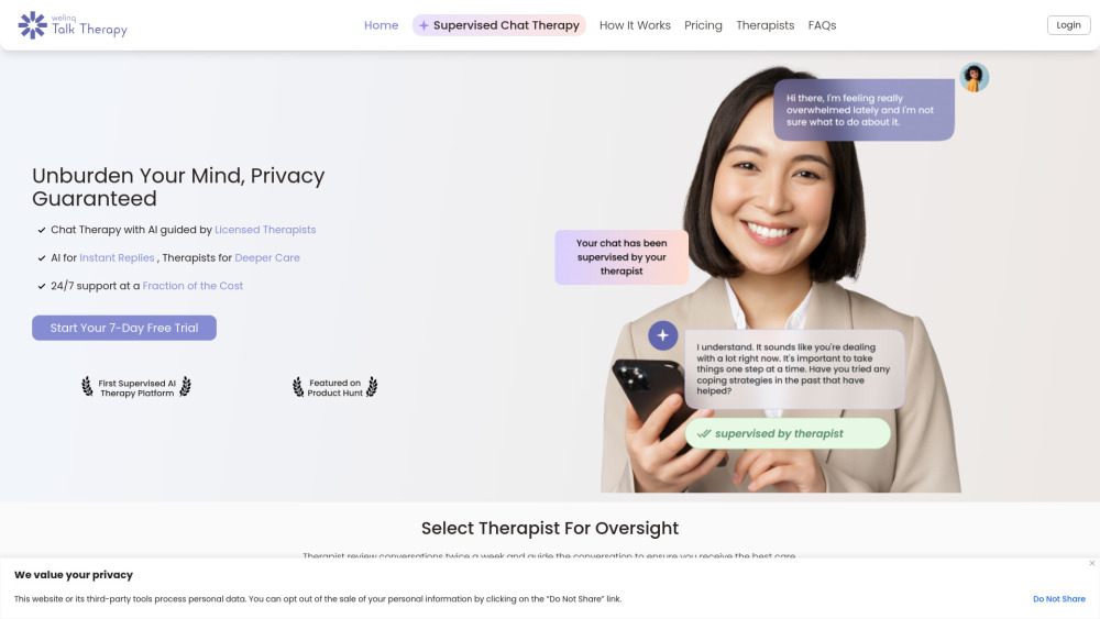 Therapy Talk website screenshot