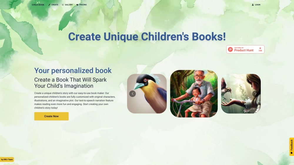 Childbook Ai website screenshot