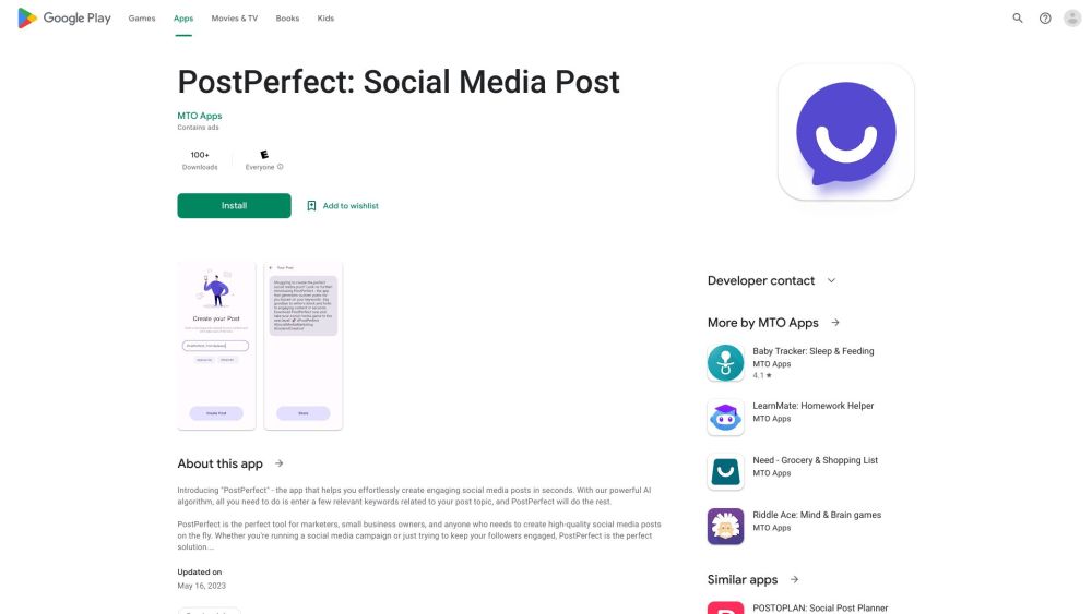 Postperfect Gpt Posts For Social Media website screenshot