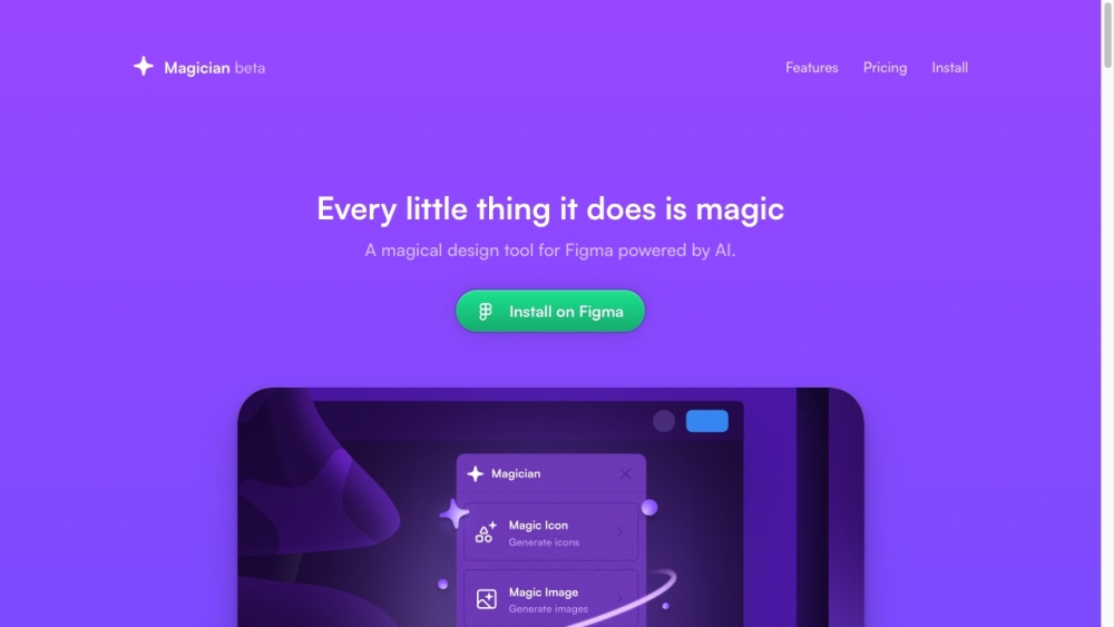 Magician Figma website screenshot
