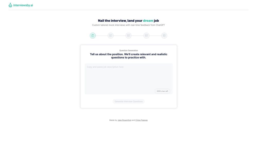 Interviews By Ai website screenshot
