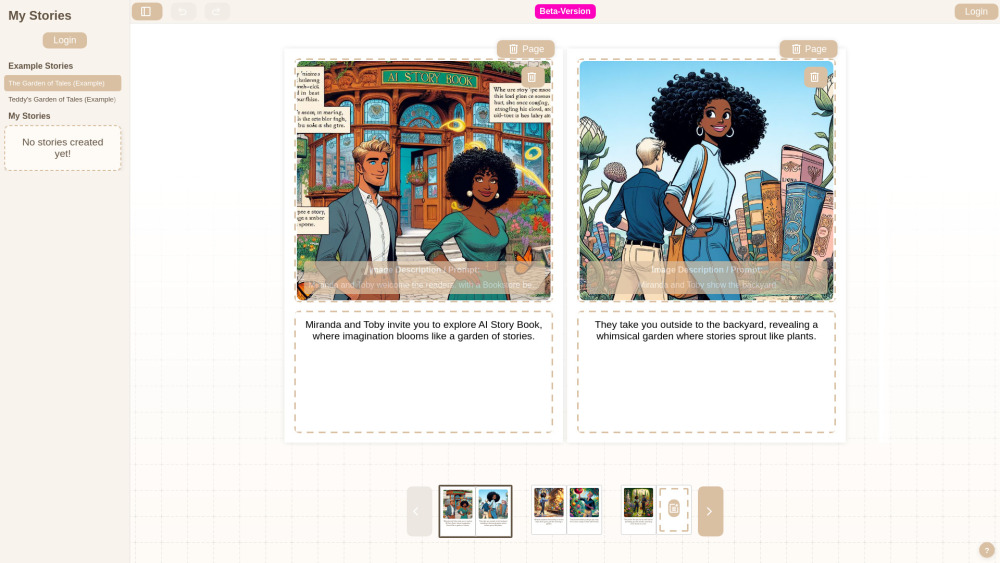 Ai Story Book website screenshot