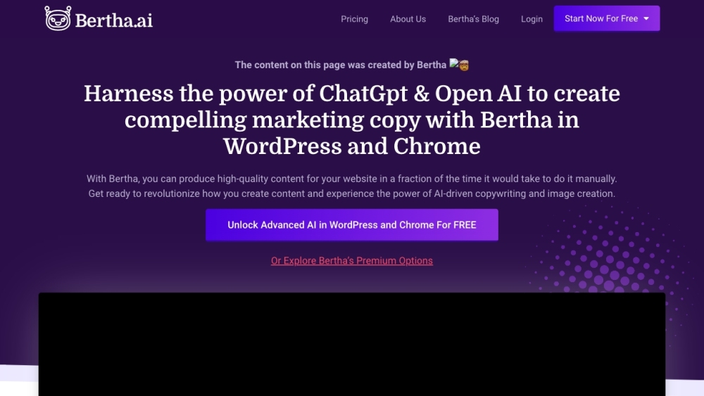 B website screenshot