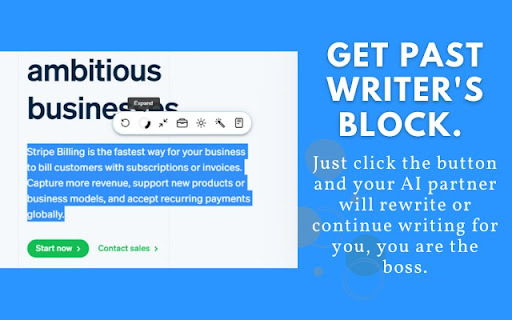 Aiseo Ai Writing Companion website screenshot