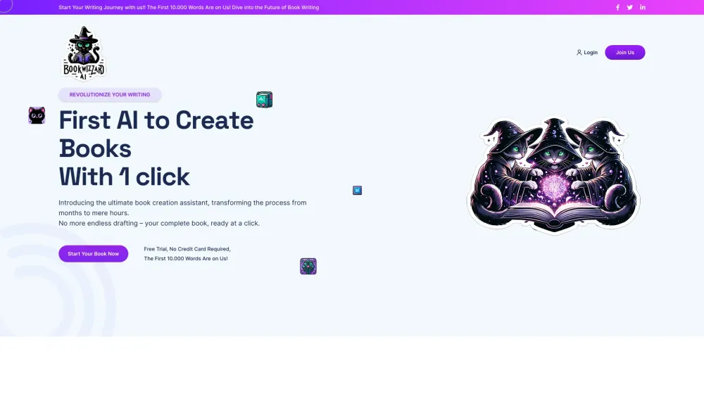 Book Wizard Ai website screenshot