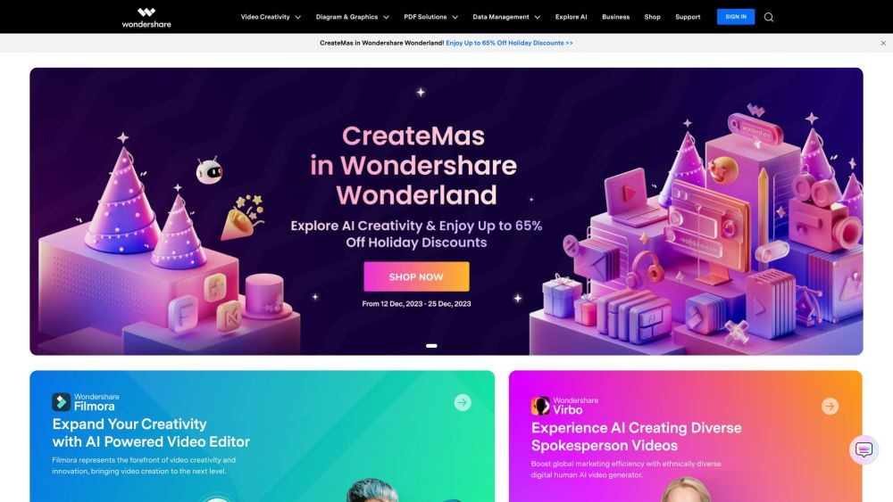 Wondershare Com website screenshot