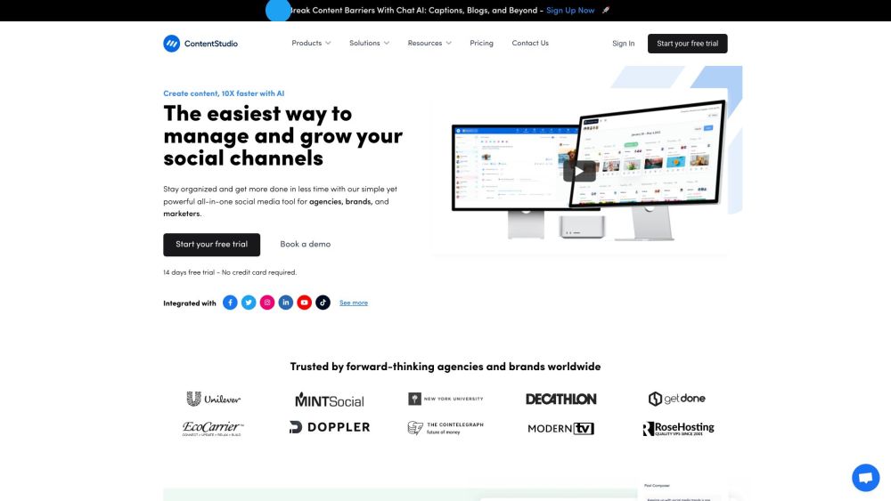 Contentstudio Io website screenshot