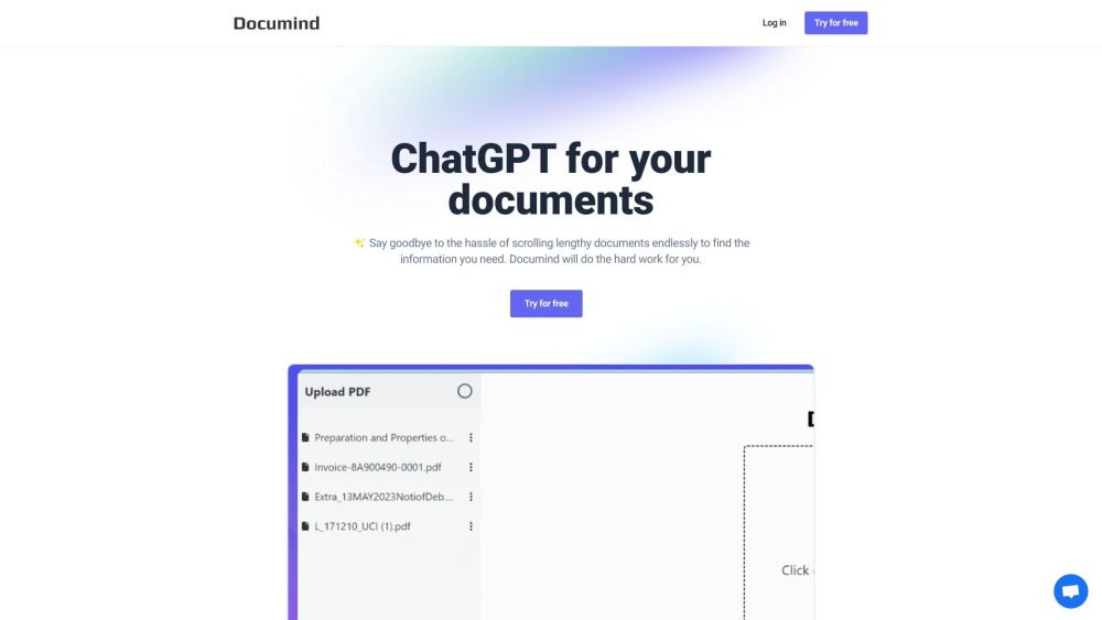 Documind website screenshot