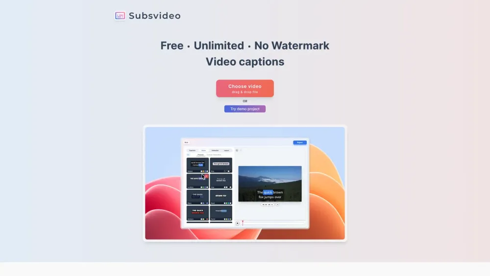 S website screenshot