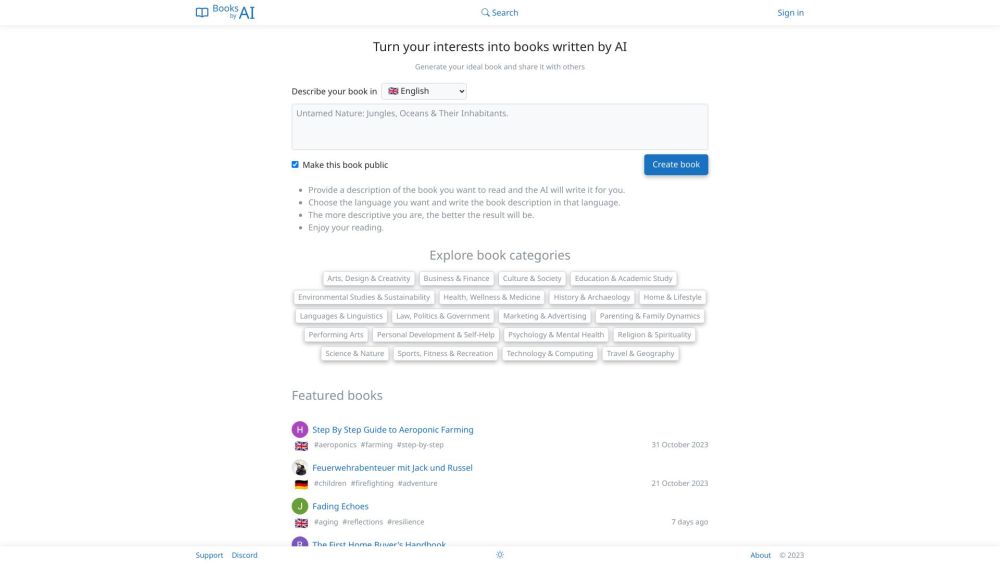 Books By Ai Com website screenshot