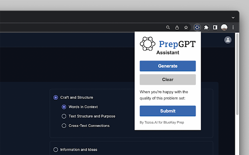 Prepgpt Asssistant website screenshot