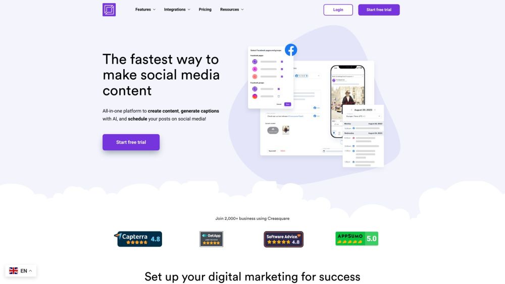 Creasquare website screenshot