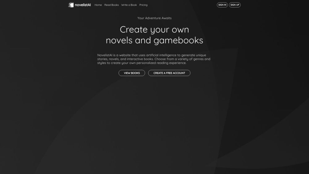Novelistai website screenshot
