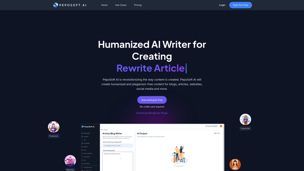 Peposoft Ai website screenshot