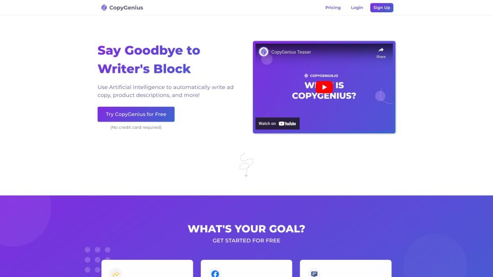 Copygenius Io website screenshot