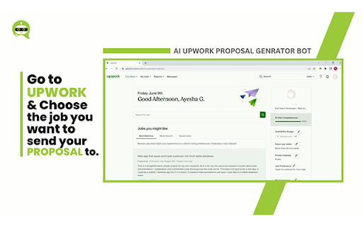 Ai Upwork Proposal Generator Bot website screenshot