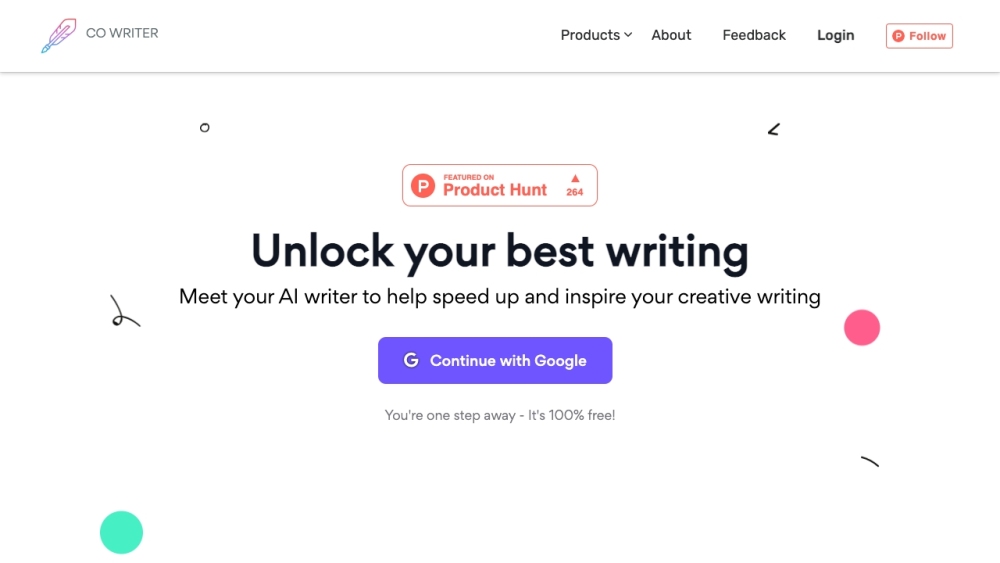 Cowriter website screenshot