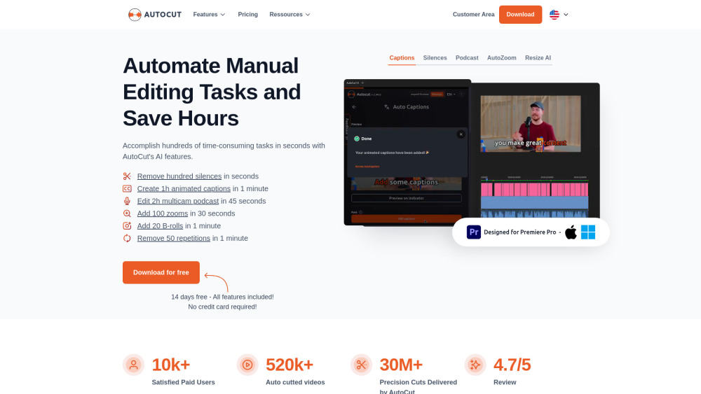 Autocut Com website screenshot