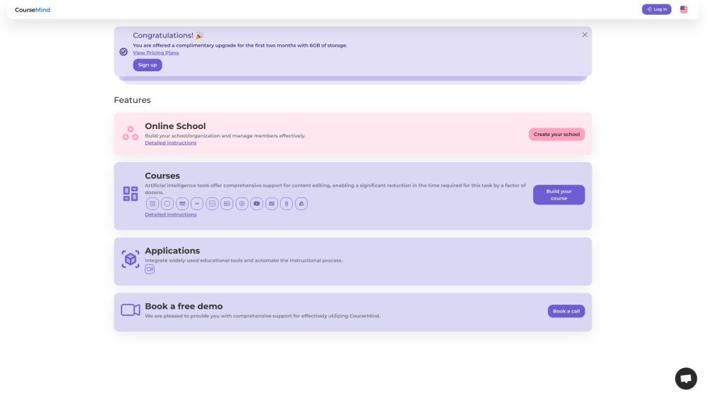 Coursemind website screenshot