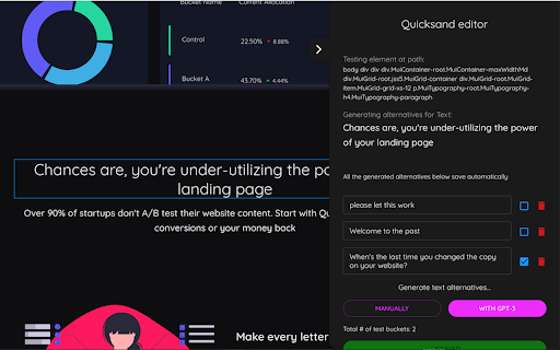 Quicksand website screenshot