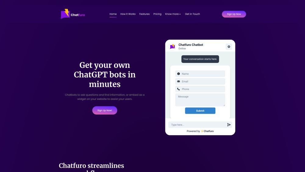 C website screenshot