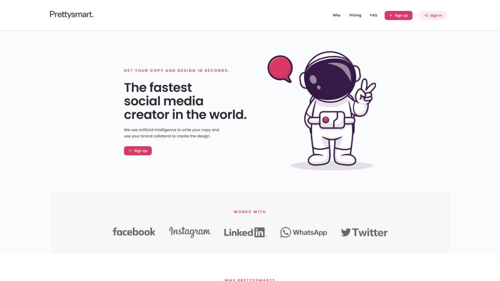 Prettysmart Co website screenshot