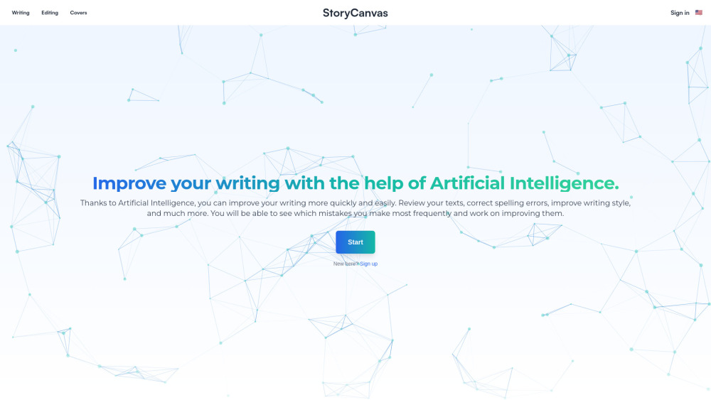 Storycanvas website screenshot