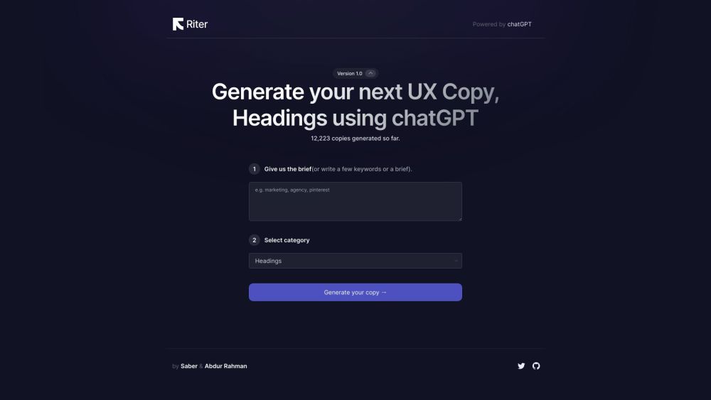 R website screenshot