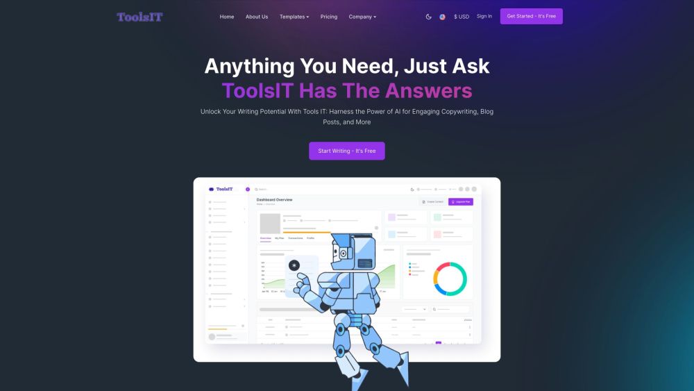 Toolsit website screenshot