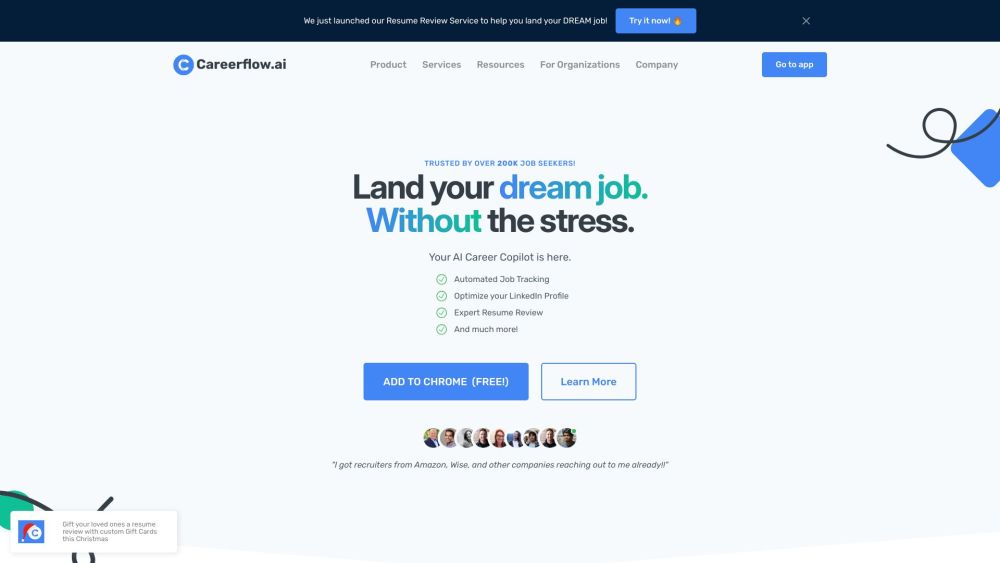 Careerflow Ai website screenshot