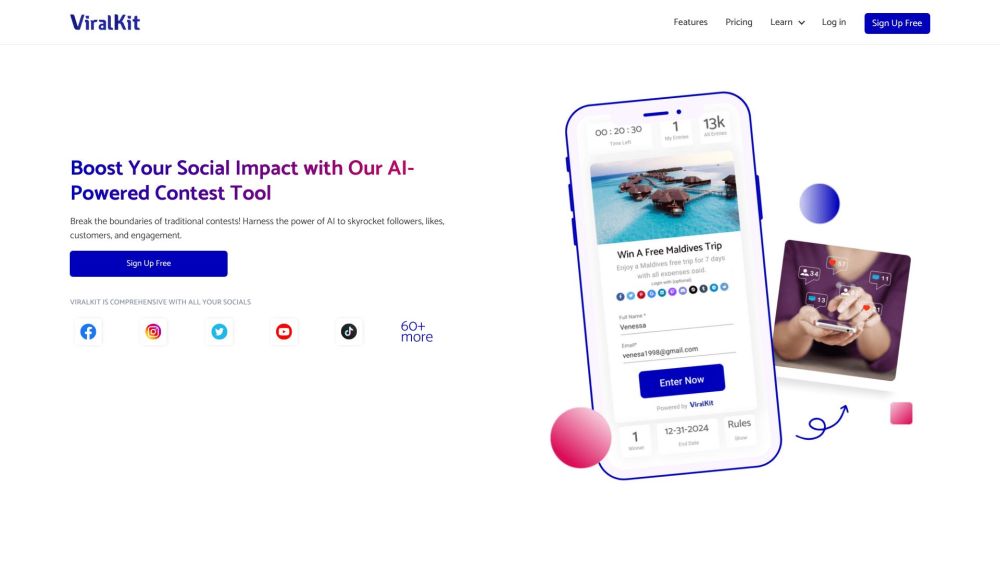Viralkit website screenshot