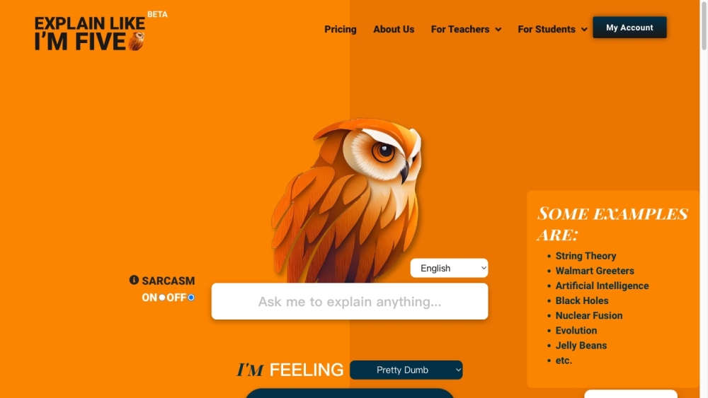 Eli5 website screenshot