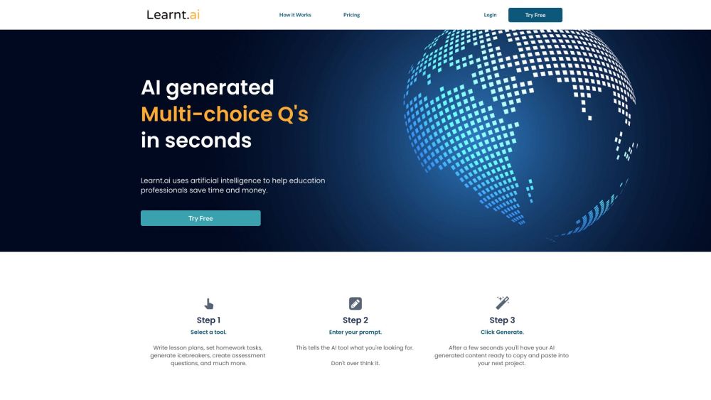 Learnt Ai website screenshot
