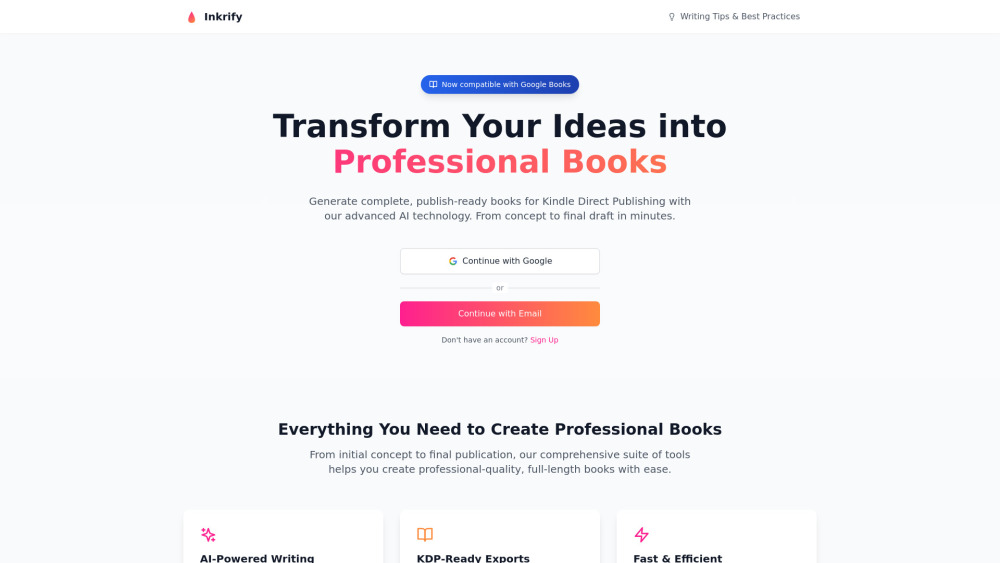 I website screenshot