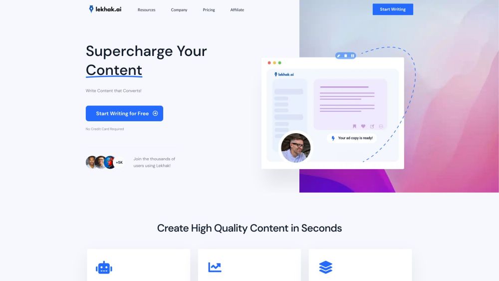 L website screenshot