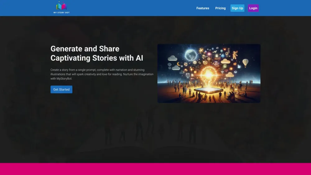 My Storybot website screenshot