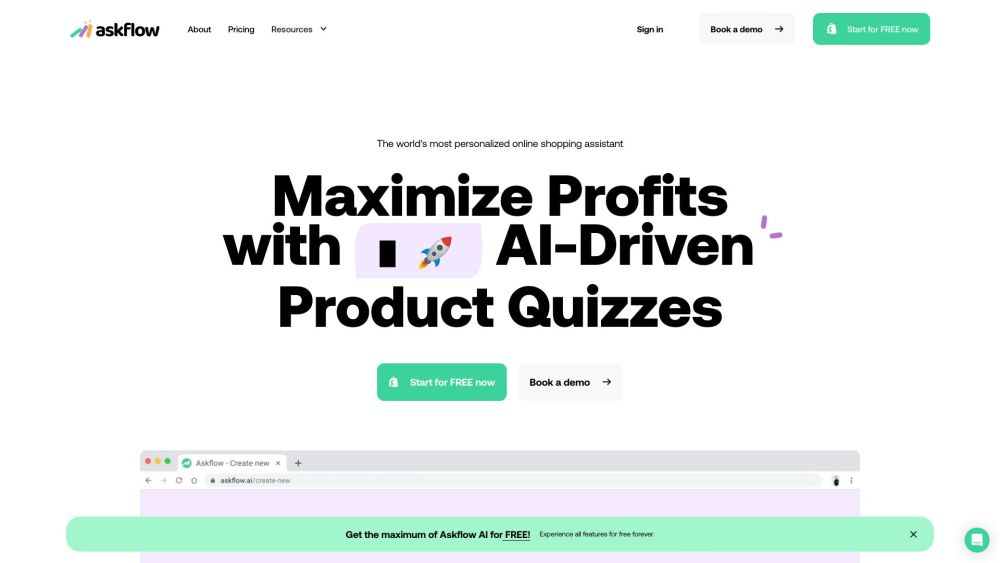 Askflow Ai website screenshot