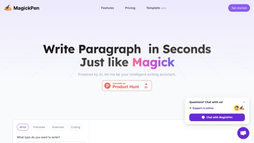 Magickpen website screenshot