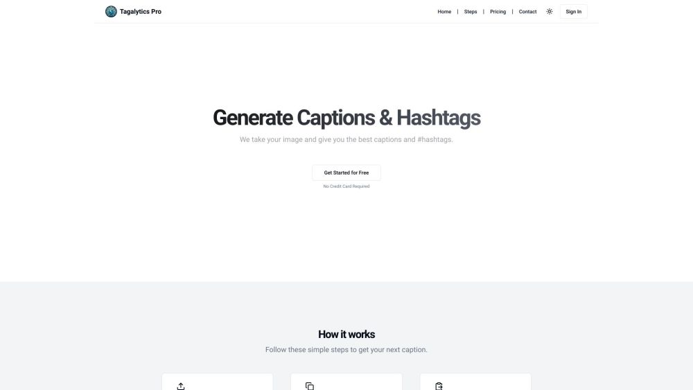 Tagalytics Pro website screenshot
