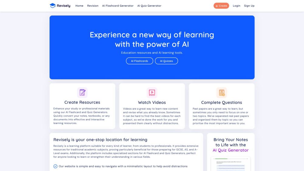 Revisely Com website screenshot